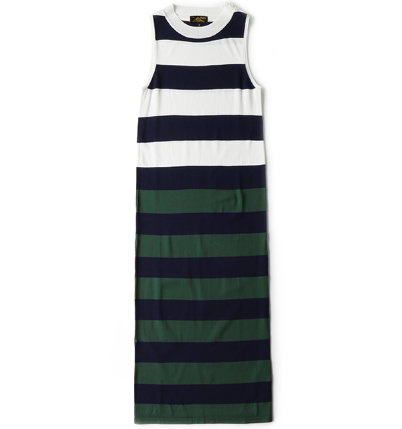Tricolor wide stripes dress (12732F)